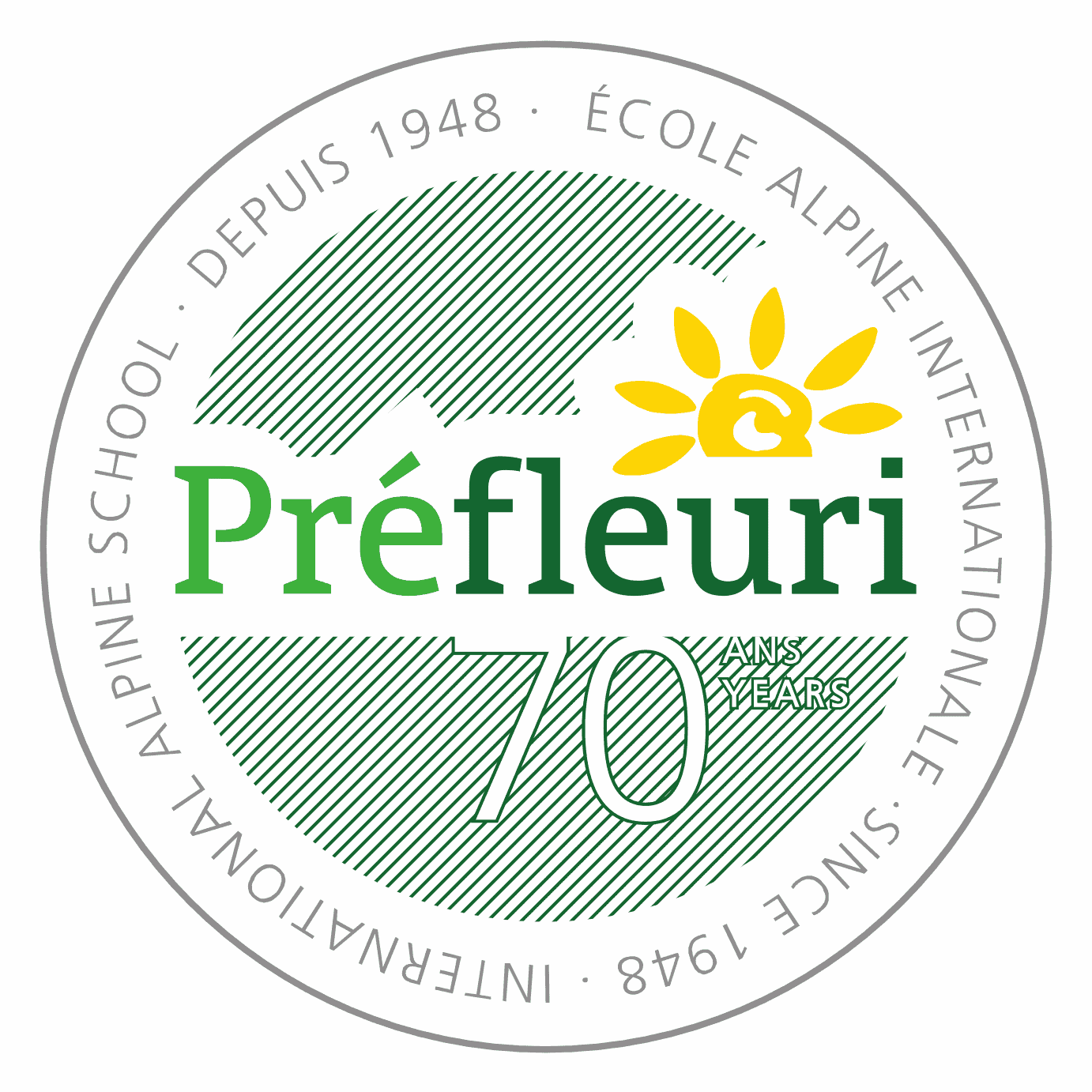 Préfleuri International Alpine School Logo
